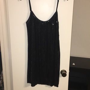 INC black spaghetti strap sequin dress